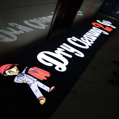 ضوء مربع الشكل الإعلان قناة الرسالة علامة الطباعة فوق البنفسجية 3D مضيئة UL