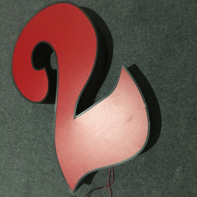 ضوء مربع الشكل الإعلان قناة الرسالة علامة الطباعة فوق البنفسجية 3D مضيئة UL