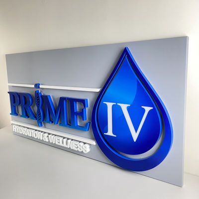 20mm الخلفية الفولاذ المقاوم للصدأ رسائل SMD 5050 LED لوحات تسجيل مضيئة