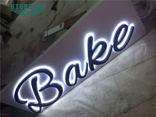 لوحة تسجيل الحروف بإضاءة خلفية بالليزر 12 فولت رسائل لافتات من الفولاذ المقاوم للصدأ