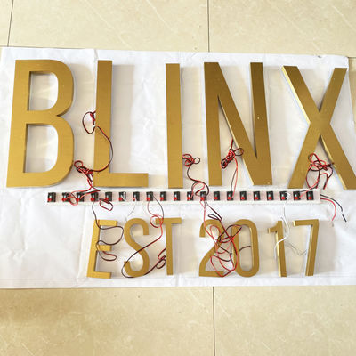 Gold Brush SS مضيئة حروف القناة الشعار تسجيل Highspan