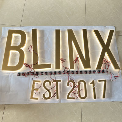 Gold Brush SS مضيئة حروف القناة الشعار تسجيل Highspan