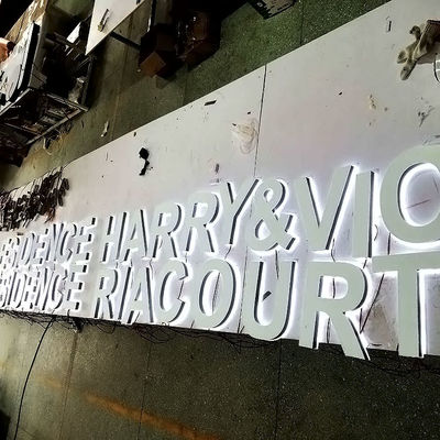 لافتة بإضاءة خلفية للمطعم بعمق 2-20 سم لوحة تسجيل بإضاءة Led أكريليك