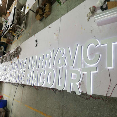 لافتة بإضاءة خلفية للمطعم بعمق 2-20 سم لوحة تسجيل بإضاءة Led أكريليك