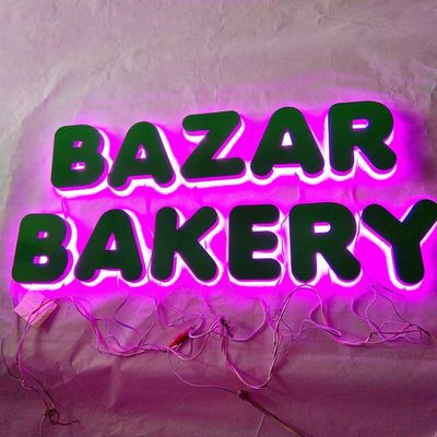 3D في الهواء الطلق مضيئة بقيادة شعار علامة الرسالة للأعمال التجارية