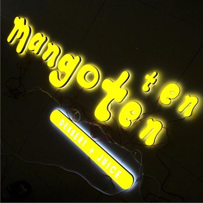 الإعلان واجهة المحل LED الاكريليك رسائل لافتات 12VDC