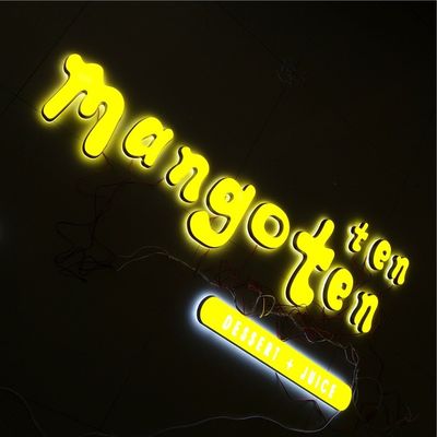 الإعلان واجهة المحل LED الاكريليك رسائل لافتات 12VDC