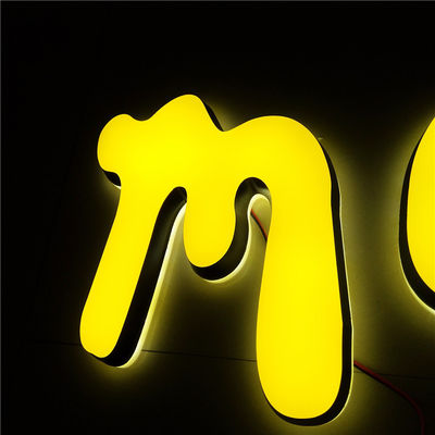 الإعلان واجهة المحل LED الاكريليك رسائل لافتات 12VDC