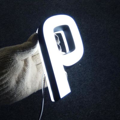 إضاءة مزدوجة الوجه بإضاءة LED أكريليك حروف من الفولاذ المقاوم للصدأ لافتات حروف AC110V-240V