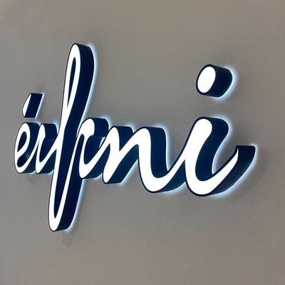 رسالة لافتات شعار داخلي مضاءة ثلاثية الأبعاد لمتجر بيع بالتجزئة CE ROHS UL