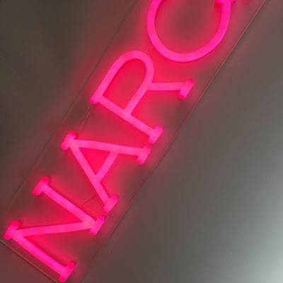 UL واضح أكريليك خلفي نيون تسجيل رسائل للجدار 62 سم ​​طويلة