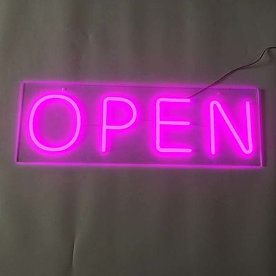 أسماء العلامات التجارية Pink Bar Open Neon Sign 50000-80000 ساعة مدى الحياة