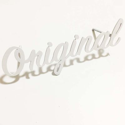 قطع مسطح طلاء أبيض علامة حرف معدنية نحى SS304 لافتات رسالة قناة