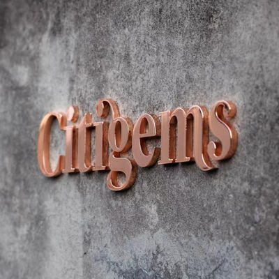 Cutted Aluminium Logo Metal Letter Sign الفولاذ المقاوم للصدأ قناة الرسالة CE ROHS