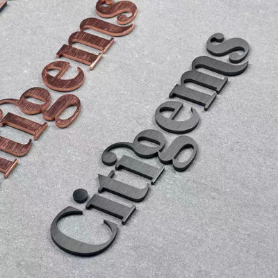 Cutted Aluminium Logo Metal Letter Sign الفولاذ المقاوم للصدأ قناة الرسالة CE ROHS