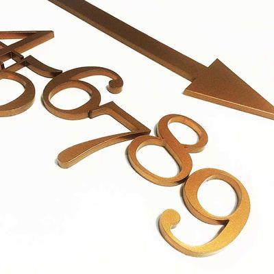 علامة أحرف أكريليك مقطوعة بشكل مسطح لافتات رقم باب أكريليك صلب CE ROHS