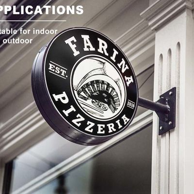 متجر لافتات مستديرة من الأكريليك المضيء يستخدم مضادًا للصدأ مضادًا للتفسخ