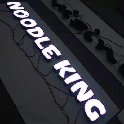 مضيئة واجهة متجر مطعم تسجيل لوحة شعار الشركة مقاوم للماء IP67