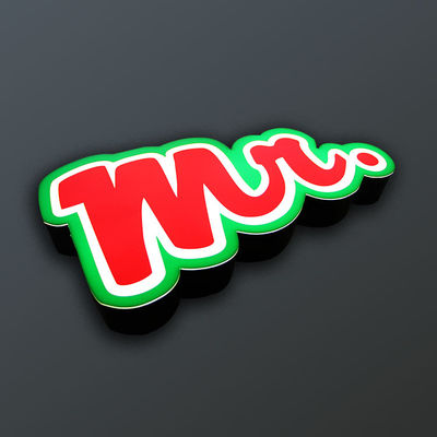 مضيئة واجهة متجر مطعم تسجيل لوحة شعار الشركة مقاوم للماء IP67