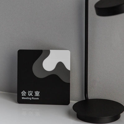 HIGHSPAN الليزر قطع بناء لافتة غرفة اجتماعات الاكريليك لافتات الطريق