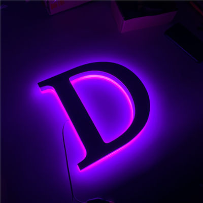 قناة 3D رسالة تسجيل 12 فولت الفولاذ المقاوم للصدأ المعادن بقيادة شريط تسجيل AC110V