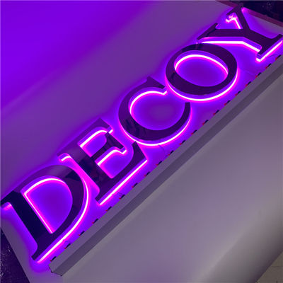 قناة 3D رسالة تسجيل 12 فولت الفولاذ المقاوم للصدأ المعادن بقيادة شريط تسجيل AC110V