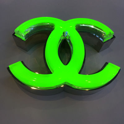 مقاوم للماء 3D رسالة تسجيل الأبجدية معدنية مضيئة 60HZ