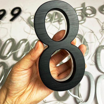 لافتة حروف بإضاءة خلفية أكريليك ثلاثية الأبعاد للإعلان باللون الأسود سمك 12 سم