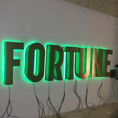 بناء RGB قناة رسالة تسجيل الفولاذ المقاوم للصدأ مضيئة