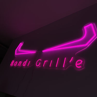 في الهواء الطلق Pink Shop Grill Neon Sign إضفاء الطابع الشخصي على الإعلانات التجارية