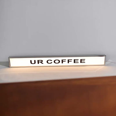 الفولاذ المقاوم للصدأ جانب واحد ضوء مربع لافتات 3D الإعلان في الهواء الطلق