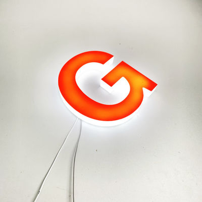 لوحة لافتة أمامية ثلاثية الأبعاد بإضاءة كاملة للجسم