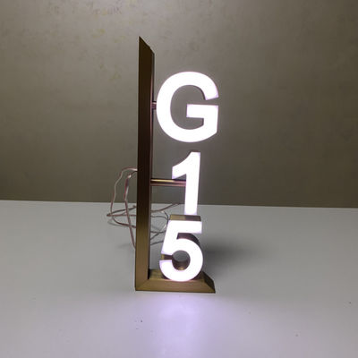 مضاء 304 أحرف من الفولاذ المقاوم للصدأ علامات عنوان معدنية مصقولة نحى