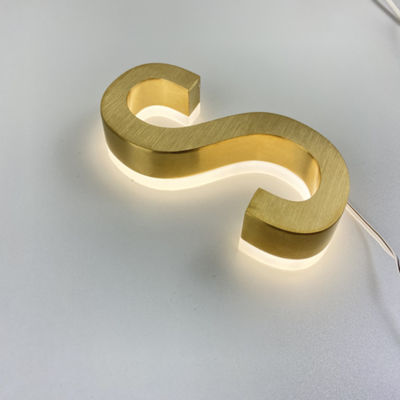 فرشاة Ss 3d Letter Signgold الخلفية تضيء 20mm