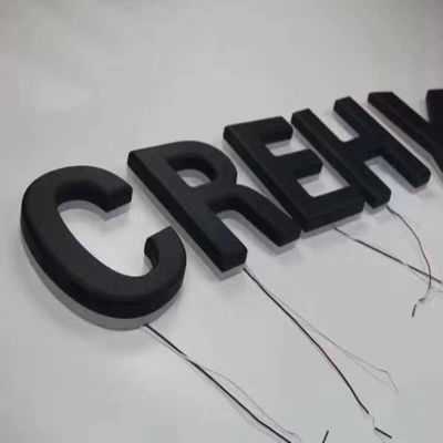 إضاءة بيضاء معدنية واجهة المحل لافتات قناة الرسالة تسجيل الخلفية CE ROHS