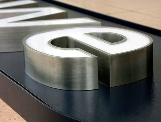 رسالة قناة معدنية ملفقة تسجيل 3D علامة مربع ضوء الصمام