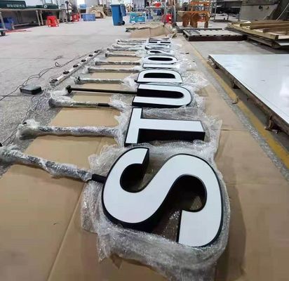 الاكريليك سقف جبل 3D رسالة معدنية علامات الطلاء الأسود للجدار